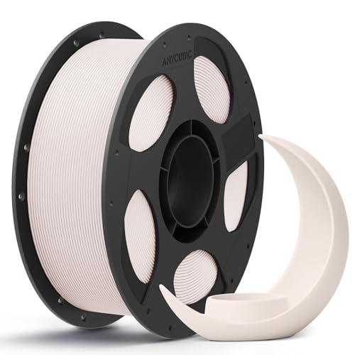 ANYCUBIC PLA 3D Printer Filament, 3D Printing PLA Filament 1.75mm Dimensional Accuracy +/- 0.02mm, 1KG Reusable Spool (2.2 lbs), Mia White, Ideal Skin Tone PLA for Action Figures & Dolls