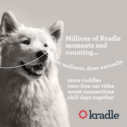 Image of Kradle Nighttime Calming Chews for Dogs - Sleep and Relaxation Support - Melatonin L-Theanine Chamomile Ashwagandha - Calming Supplement for Bedtime and Stress - Chicken Flavor - 90 Chews