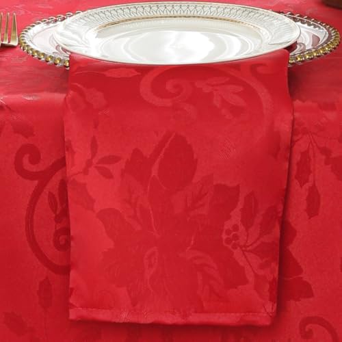 Servilletas de Tela Navideñas Jacquard 20"x20" Set x4 Rojo miniatura 1