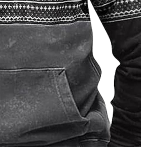 Men's Fashion Hoodies Sweatshirts 1/4 Zip Pullover Mens Cowboy Western Aztec Lapel Sweatshirt Casual Pullover4