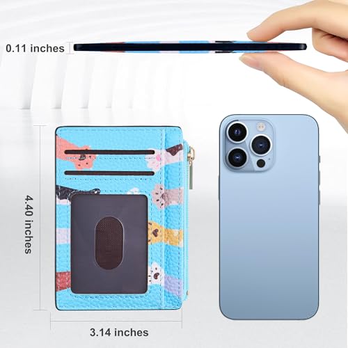 Image of Tipmile Womens Credit Card Holder Wallet, Small Slim RFID Blocking Sleeve | Mini Tiny Cute ID Case, Minimalist Zipper Pocket Wallet, Thin Coin Purse, Mothers Gift