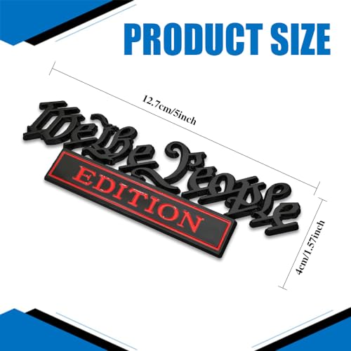 Image of Classic We The People Edition Emblems, 3D Badge Decal, 3D Raised Letter Metal Fender Badge Sticker with Strong Adhesive, Personalized Decoration Labels Car Badges for Trucks, SUVs