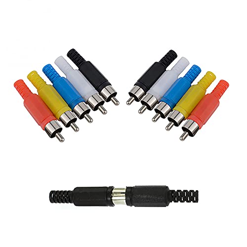 12 piezas Conector RCA macho para audio y video miniatura 1