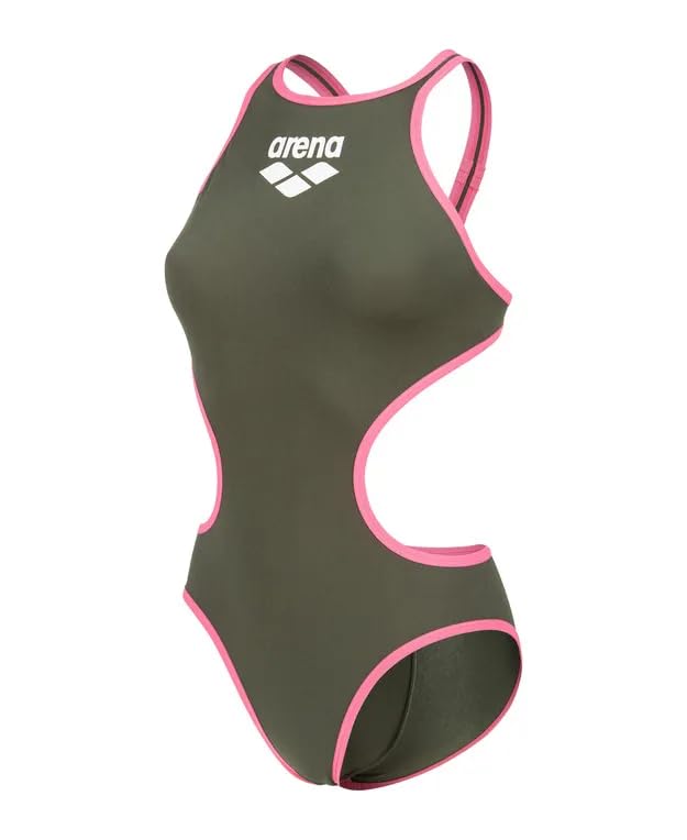 ARENA Costume Donna One Big Logo Costume Intero Piscina Verdone Taglia 38 ITA