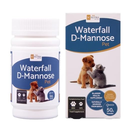 Waterfall D-Mannose Pet - Producto natural para cistitis felina y infecciones urinarias caninas - Adecuado para gatos, perros y la mayoría de mascotas domésticas - SC Nutra (Sweet Cures)