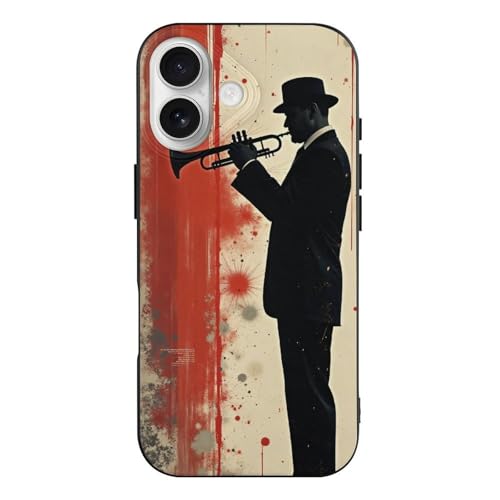 Novastar - Funda compatible con iPhone 17 delgada de 6.3 pulgadas, TPU retro con estampado de trompeta...