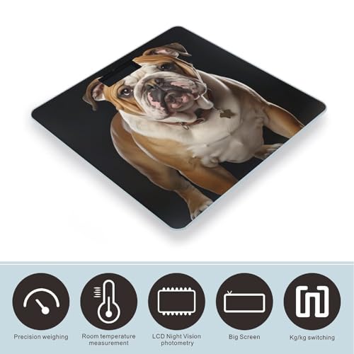 Báscula Digital English Bulldog para Baño 400 lb miniatura 3