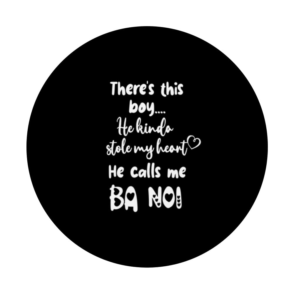 Vietnamese Grandma Grandmother This Boy Calls Me Ba Noi PopSockets Swappable PopGrip, Black - Image 3