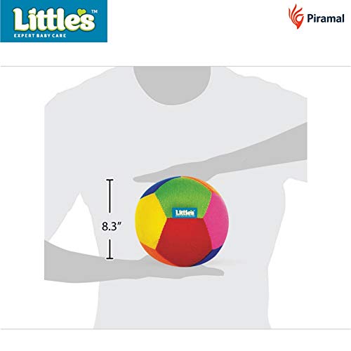 Little's Soft Plush Baby Ball with Rattle Sound | Baby Toys | Size 11 cm (Medium) | Toys for Kids | Colorful Toddler Activity Toys | Soft Toy (Image - 5)