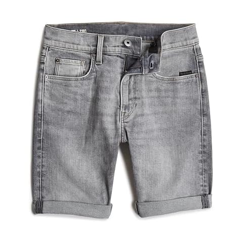 G-Star Boy's Premium 3301 Slim Shorts in Grey Cover