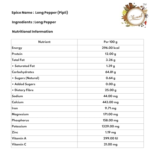 Image of Chounk Premium Pipli Long Pepper Whole - 300 Grams (100g x 3) | Long Pepper Pippali, (Pipli,Pipal Badi, Pippali), Black Pepper, Whole Spices