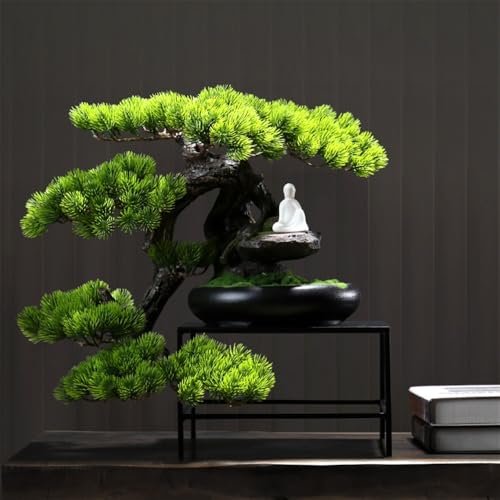 Plantas falsas de lujo con este árbol bonsái artificial ornamental 7