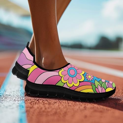 Image of Womens Slip On Walking Shoes Non Slip Loafer Breathable Holiday Travel Shoe Lightweight Casual Low Top Sneakers SizeUS 5.5-11.5