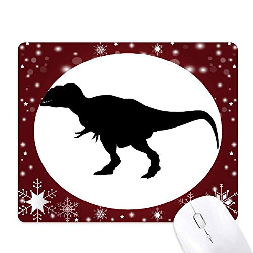 Tapis de souris dinosaure fossile et flocon de neige pour souris optique