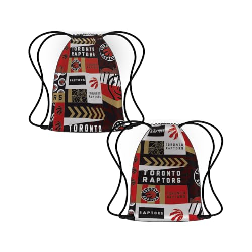 Pro Specialties Group Toronto Raptors Drawstring w/zipper Gym Bag for Sports, Travel, and Everyday Use