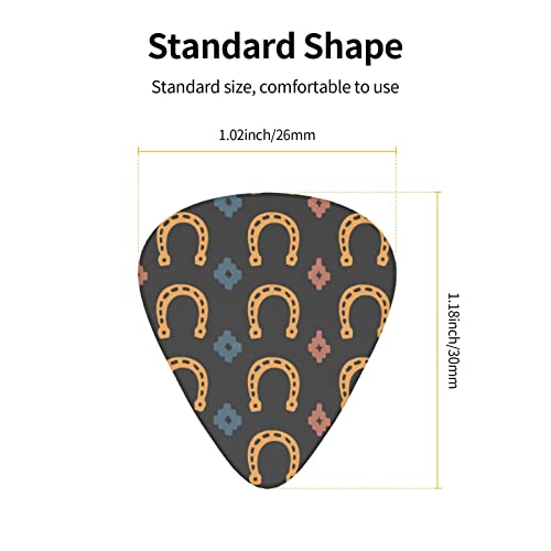 Lot de 12 médiators en fer à cheval et ornements ethniques fins de calibre moyen et lourd pour guitares acoustiques électriques - Les Beatles, Paul McCartney, John Lennon, RIngo Starr, George Harrison Lot de 12 médiators en fer à cheval et ornements ethniques fins de calibre moyen et lourd pour guitares acoustiques électriques – Image 5