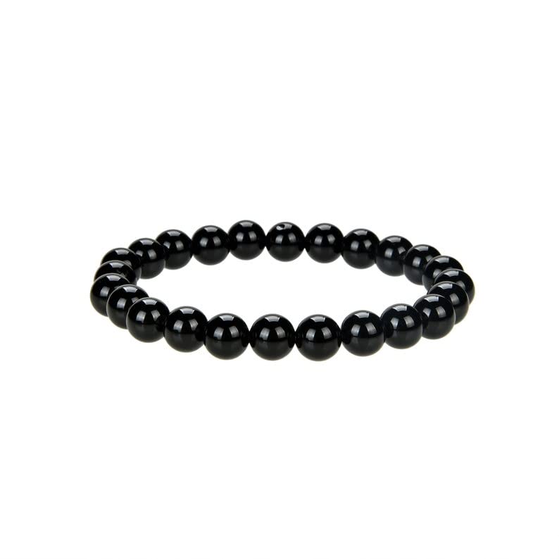 Bracelet onyx noir 8mm extensible pour un confort quotidien et un style protecteur