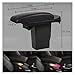 AMXDHH Fit for Peugeot 208 Armrest Box Retrofit Parts Interior Details Center Storage Box car Accessories Special Car Armrest Arm USB(B2 Black line Corium)