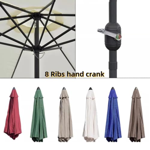 Parasol de marché imperméable bordeaux 270 cm avec 8 baleines