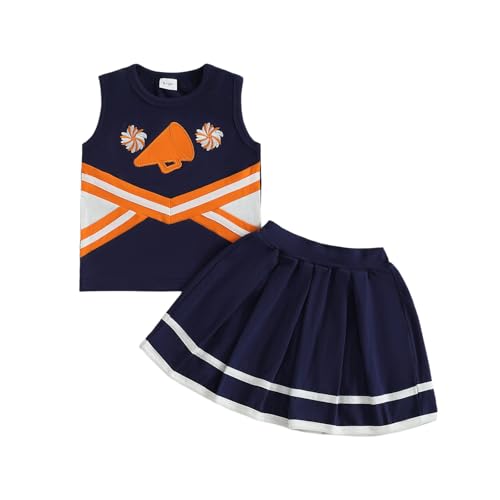 Catálogo de Ropa de Cheerleading y animación para comprar online. 41 CREAIRY - Conjunto de camisa y falda para bebé y niña, uniforme de animación, ropa de animadora para Halloween, Azul marino, 2-3T