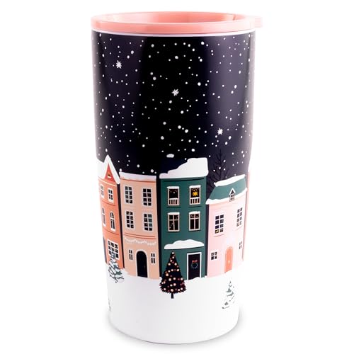 Vaso térmico de acero inoxidable con diseño navideño 20 oz miniatura 1