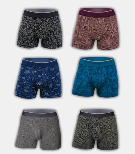 Image of DEON Pack of 2 Micromodal Luxury Print Trunk for Men | Non Itch No Chaffing Sweat Proof
