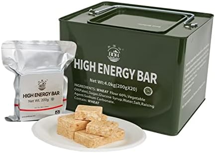 Original Energiekekse, Notfallration, 20 × 200 g im Metallbehälter | 20 Jahre haltbar, 18400 kcal Gesamtenergie. 20 Einzelportionen im stabilen Metallbehälter für Langzeitvorrat