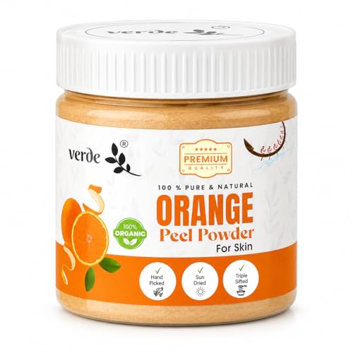Image of 100% Pure & Natural Orange Peel Powder for Face /Skin /Lips - Bright Skin Vitamin C Facepack - Tan & Scar Removal - All Skin Types - (100 GM)