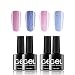 Renstorm Soak Off UV Led Gel Nail Polish 4 Colors Fur Gel Nail Art Set 7.5ML/Bottle