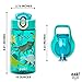Zak Designs Kids Water Bottle For School or Travel, 16oz Durable Plastic Water Bottle With Straw, Handle, and Leak-Proof, Pop-Up Spout Cover (Dinosaur)