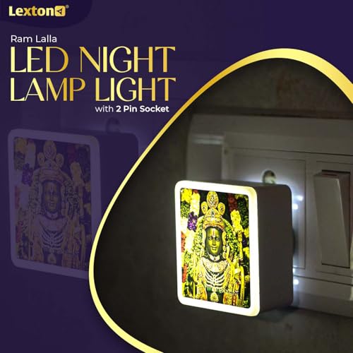 Image of Lexton Ram Lalla Fancy LED Night Lamp Light with 2 Pin Socket | 0.5 Watt, 230V Lamp for Spiritual Ambiance, Home Decoration | (Warm White, Pack of 1)