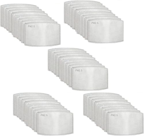 【BOEN】【50枚】 マスク フィルター PM2.5 活性炭 フィルター 五層活性炭 マスク用取り替え 交換可能 使い捨て不織布 フィルターシート 個別包