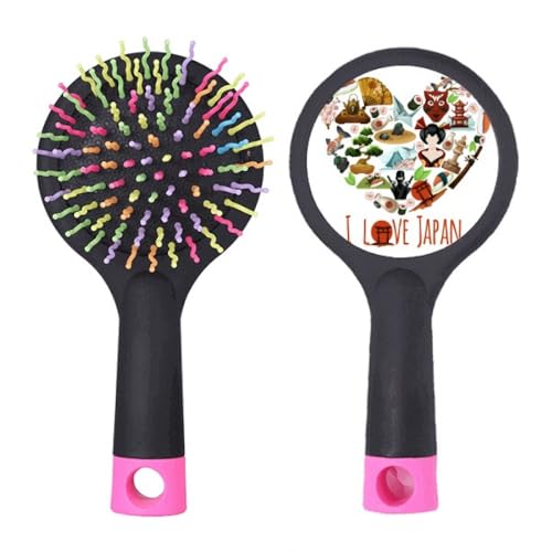 Brosse à cheveux démêlante pour la routine du matin illustration Sushi Japan