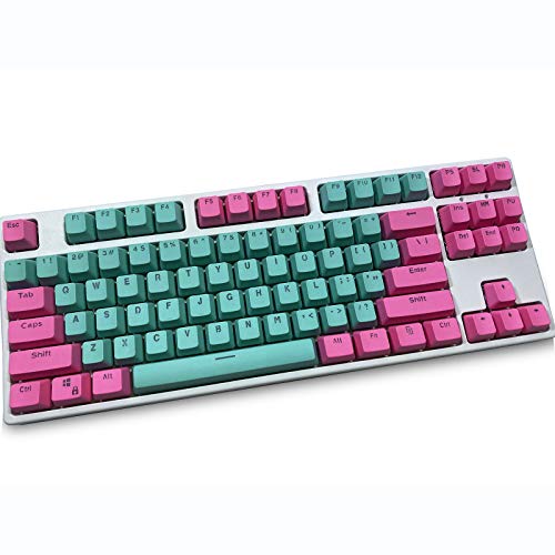 Keycaps 87 tasti PBT Copritasti Tastiera meccanica Doppio retroilluminato Parola trasparente da gioco per layout USA per Cherry MX vendi solo copritasti