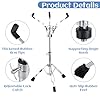 LDHHYH Snare Drum Stand, 8-14 Inch Double Braced Tripod Snare Stand Adjustable Height 45-60cm, Heavy-Duty Drum Pad Stand for Drum Beginners Practice and Stage Performance #2