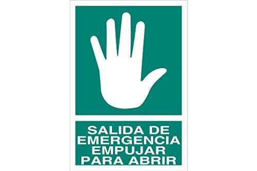 Cofan - Plimpo Señal Luminiscente 420X297Mm. Salida De Emergencia Empujar Para Abrir En Oferta Cofan Ev57Lu420297 Señal Luminiscente, 420 X 297 Mm