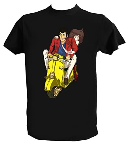 UZ Design T Shirt Lupin Uomo Bambino Margot Moto Maglietta Cartoni Animati Anni 90, Uomo - XL