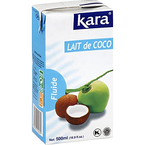 KARA - Lait de coco 500ml - Idéal pour vos recettes asiatiques et exotiques - 100% naturel et sans additifs. - Lot De 3 - Vendu Par Lot
