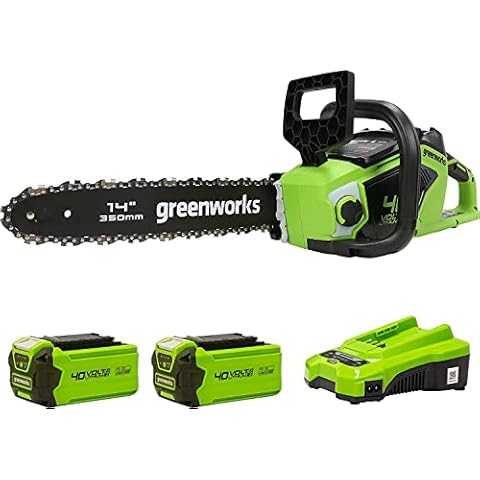 Greenworks GD40CS15K2X Motosierra a Batería con Autoengrasado Cover