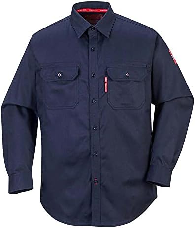 Portwest Bizflame 88/12 FR Shirt, Size: L, Colour: Navy, FR89NARL