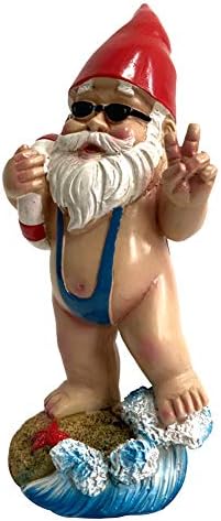 Garden Goblin Funny Garden Gnome Statue, Naughty Garden Gnome Dwarfs Sculpture, Rude Garden Gnomes Man Ornaments, Resin Indoor Outdoor Figurine Art Decorations for Patio, Yard, Lawn(AW-004)
