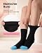 SockWaddles Socken Damen Baumwolle 10/20 Paar, nahtlose lange Socken, dünn