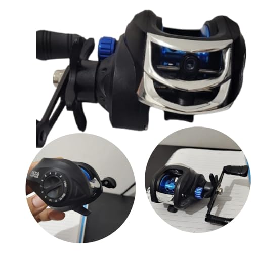 CARRETILHA DE PESCA ESPORTIVA, DRAG AK 200 6 KG 19 ROLAMENTOS AK200 DIREITA AZUL OU AMARELO, CARRETE