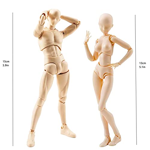 Gnallang Action Figures Pvc Model (Yellow Color) With Box Drawing Figure Models For Artists(Female+Male) #TOP1
