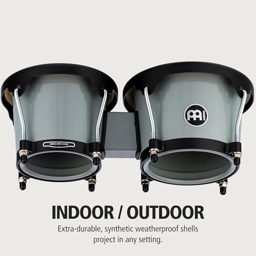 Image of Meinl Percussion Bongos with Bag and Tuning Key, 6.5 inch and 7.5 inch Hand Drum Set - Buffalo Heads, Synthetic Shells