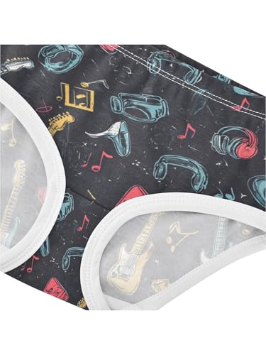ZZKKO Abstract Rock Guitar Girls Underwear Toddler Panties for Girls Comfort Brief Size 2-8T4