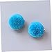 Healeved 6pairs Non-pierced Boys and Girls Girls Ear Clips Dangle Earrings for Little Toy Jewelry Plush Ball Pom Pom Fur Earrings Clip for Dress-up Parties