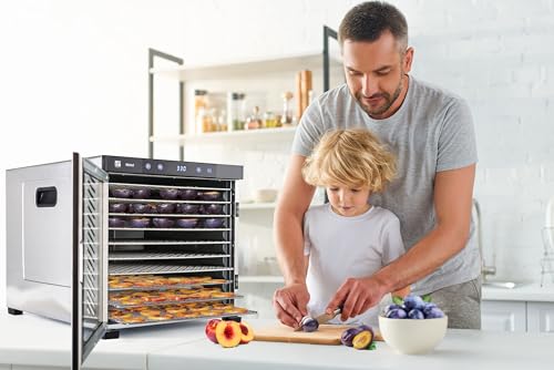 Dörrautomat/Obsttrockner G21 Mistral Edelstahl, 1.100 W, 10 Trockenplatten und 10 Feinsiebe, Digitale Temperatureinstellung: 35–75 °C – Bild 5