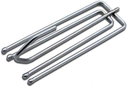 VAK® 20 X Metal Curtain Pinch Pleat Hooks Deep Prong Galvanised Curtain Tape Pins UK SELLER (Silver)