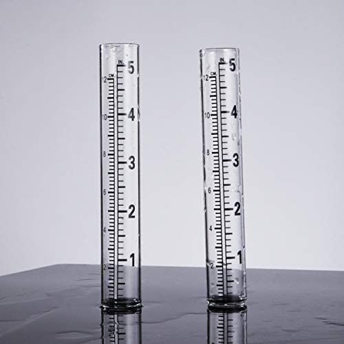 Yardwe Frasco de Tubo de Substituição de Medidor de Chuva de Vidro 4 Unidades para Jardim de Quintal